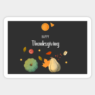 Thanksgiving pumpkin, autumn leaves, berries vector gift vector Sticker